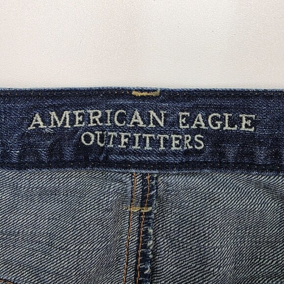 American Eagle Cut Off Button Fly Jean Shorts Jorts Womens 10 Distressed Cotton - Picture 6 of 11